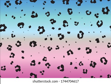 Leo Gradient Vector Ink. Blue Leo Animal Paint. Jaguar Animal Fur. Violet Leopard Print. Pink Animal Blot. Purple Realistic Panther Glitter. Seamless Leopard Leather Camouflage. Cheetah Trendy Skin.