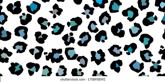 Leo Gradient Vector Ink. Cheetah Vector Leo Spot. Navy Jaguar Animal Fur. Seamless Leopard Pattern Background. Blue Animal Spot. Blue Leopard Print. Mud Animal Spray. Navy Abstract Leopard Grunge Fur