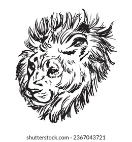 leo graphic design vector illustration,art tattoo sketch,hand draw,print use