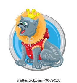Leo. Horoscope sign in circle isolated. Cat. Zodiac