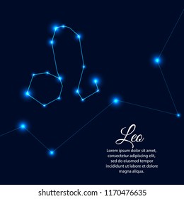 leo Horoscope star light abstact vector eps 10 for your design