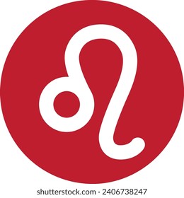 Leo Horoscope zodiac astrology star signs icon.