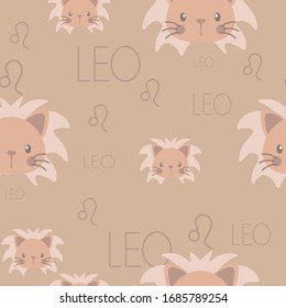 Leo Horoscope Zodiac Signs Fashion Background