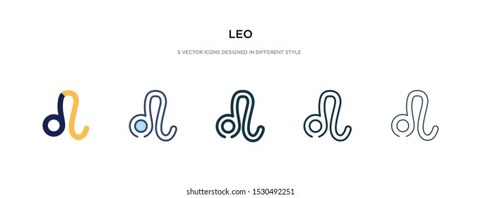 leo icon in different style vector illustration. two colored and black leo vector icons designed in filled, outline, line and stroke style can be used for web, mobile, ui