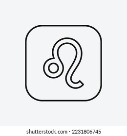 Leo icon isolated on white background. Astrology symbol modern, simple, vector, icon for website design, mobile app, ui. Vector Illustration