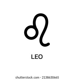 Icono de Leo o signo. Zodiaco, astrología, símbolo del horóscopo. Ilustración vectorial.