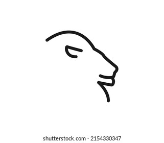 Leo line icon. High quality outline symbol for web design or mobile app. Thin line sign for design logo. Color outline pictogram on white background
