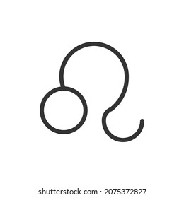Leo line icon. Web symbol for web and apps. Sign design in outline style. Leo stroke object.