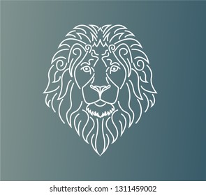 Leo, Lion head contour, king