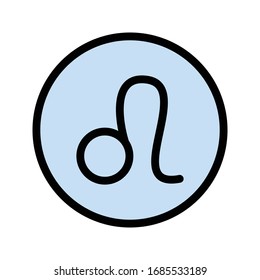 Leo logo vector flat color icon 