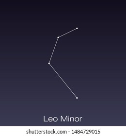 Leo Minor constellation as it can be seen by the naked eye.