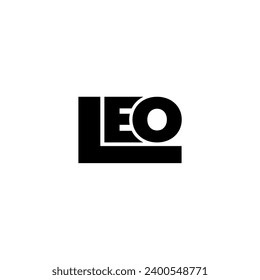 LEO name lettering typhography text illustration