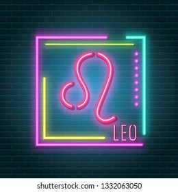 leo neon sign, illustration in vector format