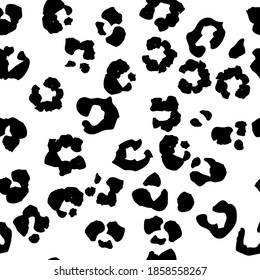 Leo Seamless Jaguar Cat. Snow Vector Print. Snow Animal Spot. Mud Animal Spray. White Leopard Tiger Fur. Black Cheetah Trendy Skin. Panther Monochrome Blotter. Cheetah Seamless Pattern Camouflage.