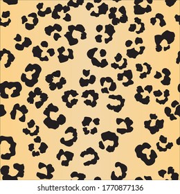 Leo Seamless Jaguar Fun. Leopardenhintergrund mit Farbverlauf-Leder. Leopard Wiederholungsimpfung. Goldene Vektorgrafik. Leo Animal Spray. Orange Animal Drop. Panther Abstrakter Spatter. Metallische Cheetah Trendy Skin.