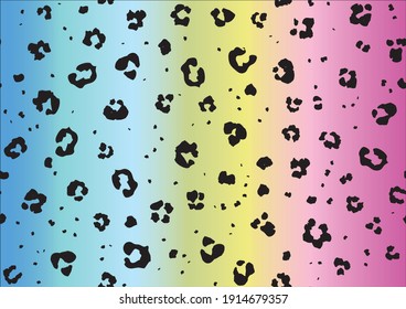 Leo Seamless Jaguar Fun. Violet Leo Animal Color. Yellow Animal Drop. Vector Animal Ink. Pink Leopard Print. Cheetah Luxury Spot. Blue Realistic African Spatter. Gradient Leopard Pattern Background.