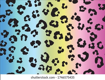 Leo Seamless Jaguar Fun. Yellow Mud Animal Color. Purple Gradient Leopard Leather. Violet Cheetah Print. Vector Snake Ink. Gradient Cheetah Texture Background. Leopard Jungle Spot. Blue Animal Dirt.