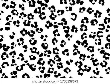 Leo Seamless Jaguar Fur. Snow Leopard Animal Fur. Black Vector Print. Black Cheetah Jaguar Spot. Mud Animal Spray. Leopard Seamless Pattern Camouflage. White Animal Skin. Cheetah Abstract Leather.