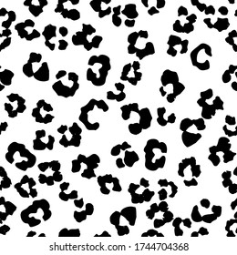 Leo Seamless Vector Fun. Black Animal Drop. Black Jaguar Print. White Leopard Jungle Spot. Leopard Seamless Leather Camouflage. African Abstract Leather. Snow Cheetah Dirty Ink. Leo Animal Splat.