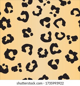 Leo Seamless Vector Fun. Leopard Animal Fur. Cheetah Gradient Texture Background. Golden Animal Blob. Metallic Jaguar Print. Mud Animal Spray. African Gradient Grunge. Orange Cheetah Fabric Skin.