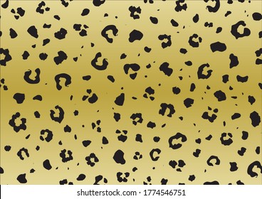 Leo Seamless Vector Fun. Panther Abstract Texture. Leopard Repeat Fur. Orange Cheetah Vector Skin. Golden Animal Blot. Yellow Jaguar Print. Leopard Gradient Leather Background. Leo Animal Splat.