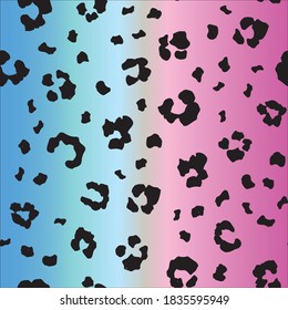 Leo Seamless Vector Fur. Purple Leopard Print. Cheetah Trendy Spot. Jaguar Animal Ink. Gradient Cheetah Pattern Camouflage. Pink Abstract Leopard Grunge. Violet Leo Animal Splat. Blue Leo Animal Gold.