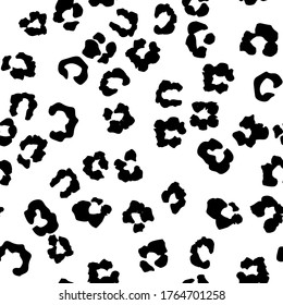 Leo Seamless Vector Ink. Leo Animal Color. White Animal Dirt. Cheetah Seamless Texture Camouflage. Black Leopard Repeat Fur. Snow Jaguar Print. Panther Seamless Grunge. Snow Cheetah Jungle Spot.