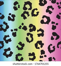 Leo Seamless Vector Ink. Green Abstract Cheetah Texture Dog. Leopard Jungle Spot. Jaguar Animal Ink. Mud Animal Paint. Yellow Animal Blob. Violet Cheetah Print. Gradient Leopard Texture Background.