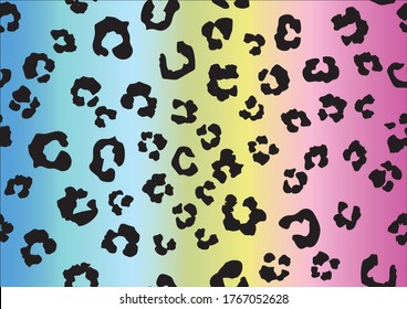Leo Seamless Vector Ink. Purple Gradient Cheetah Leather. Cheetah Jaguar Skin. Violet Leopard Print. Gradient Leopard Leather Camouflage. Jaguar Snake Ink. Pink Leo Animal Color. Blue Animal Blob.