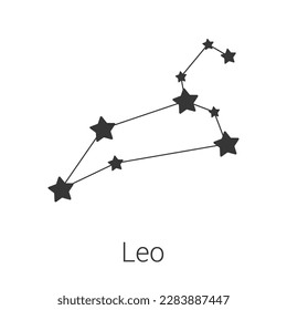 Leo sign constellation isolated vector icon on white background