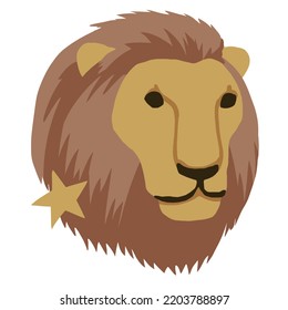 Leo simple handwritten style vector illustration