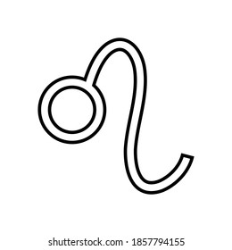 Leo symbol on white background. Vector illustration.
