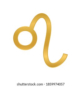 Leo symbol on white background. Vector illustration.