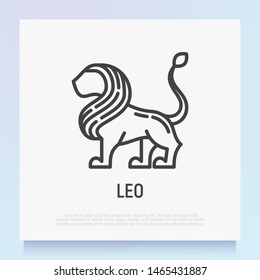 Leo thin line icon. Modern vector illustration of astrological sign for horoscope.