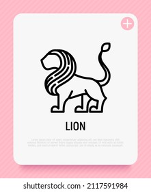 Leo thin line icon. Modern vector illustration of astrological sign for horoscope.
