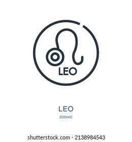 leo thin line icon. sagittarius, constellation linear icons from zodiac concept isolated outline sign. Vector illustration symbol element for web design and apps.