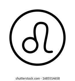 Leo vector thine line icon 