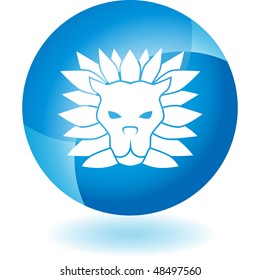 Leo web button isolated on a background