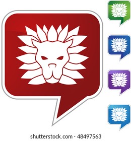 Leo web button isolated on a background