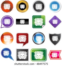 Leo web button isolated on a background