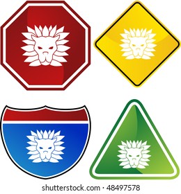 Leo web button isolated on a background