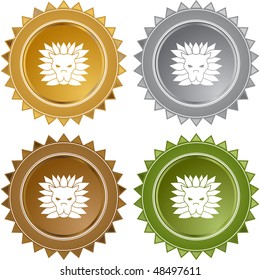 Leo web button isolated on a background