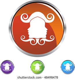 Leo web button isolated on a background