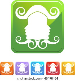 Leo web button isolated on a background