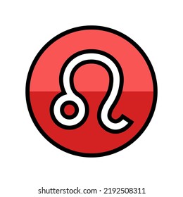leo zodiac color icon vector. leo zodiac sign. isolated symbol illustration