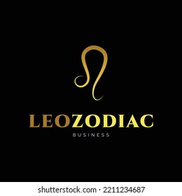 Leo Zodiac Icon Logo Design Template