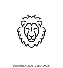 Leo zodiac icon. Simple Leo zodiac icon for social media, app, and web design. Vector illustration.