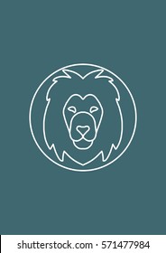 Leo zodiac icon, Vector