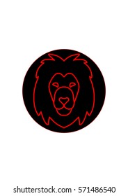 Leo zodiac icon, Vector