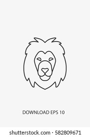 Leo zodiac icon, Vector